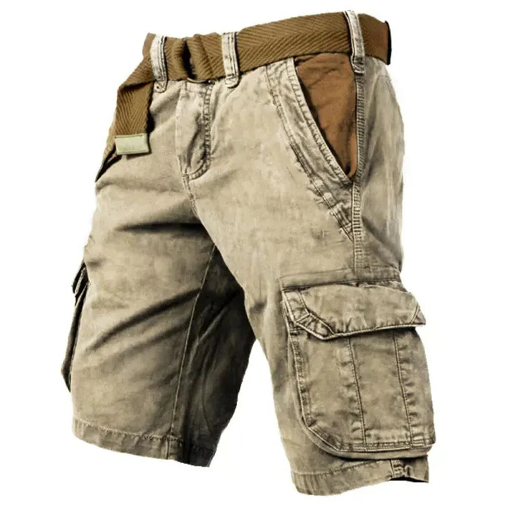 Vintage Cargo Shorts für Herren – Atmungsaktive Baumwolle und Praktische Cargotaschen 4