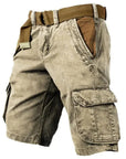Vintage Cargo Shorts für Herren – Atmungsaktive Baumwolle und Praktische Cargotaschen 4