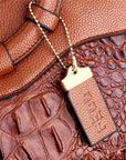 Vintage Handtasche mit Eleganter Krokodilprägung 3