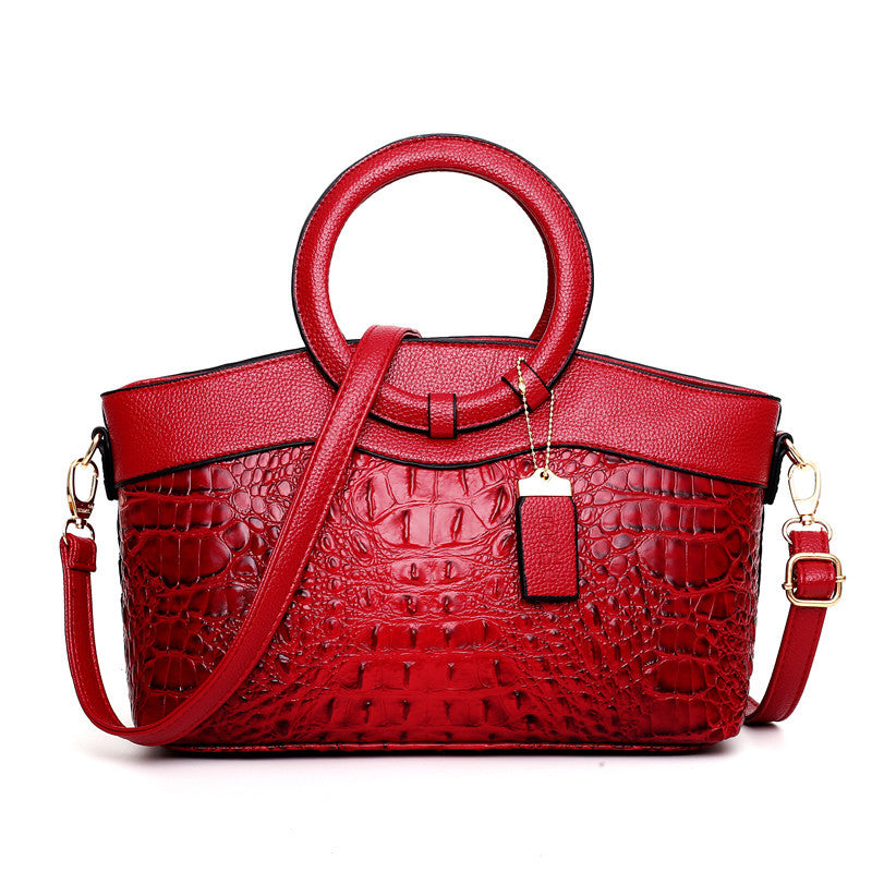 Vintage Handtasche mit Eleganter Krokodilprägung 5