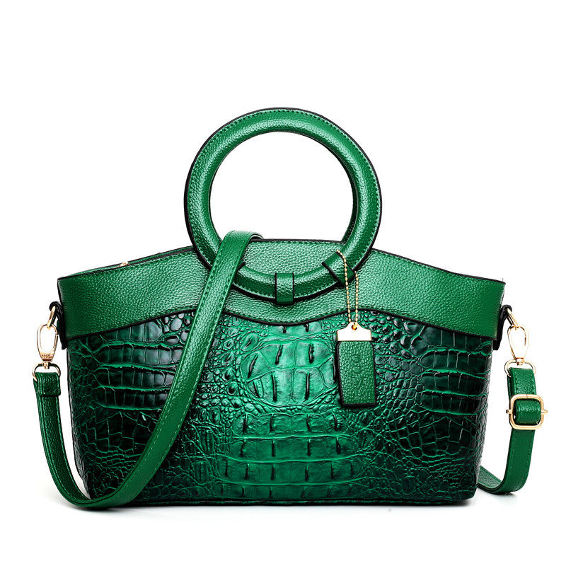 Vintage Handtasche mit Eleganter Krokodilprägung 6