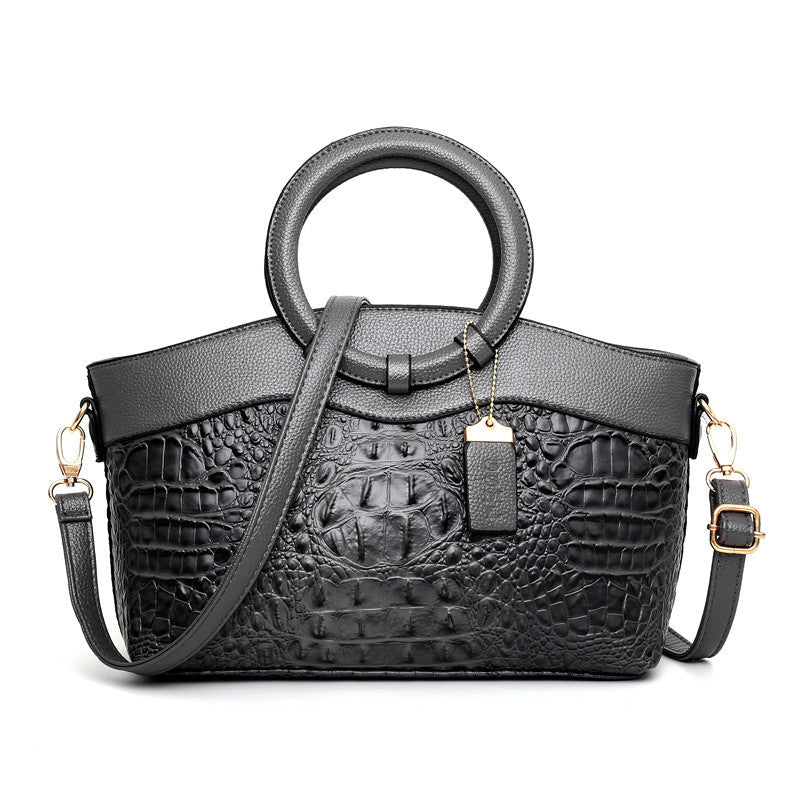 Vintage Handtasche mit Eleganter Krokodilprägung 7