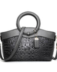 Vintage Handtasche mit Eleganter Krokodilprägung 7