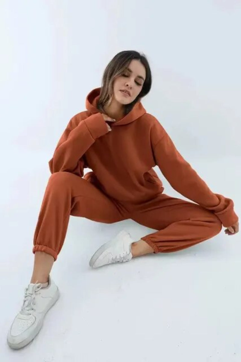 Vintage Oversized Trainingsanzug Damen – Bequemer Jogginganzug in verschiedenen Farben, Ideal für Freizeit und Entspannung 4