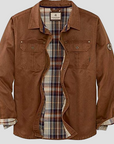 Wachsjacke im Bomberstil mit Flanellfutter 0