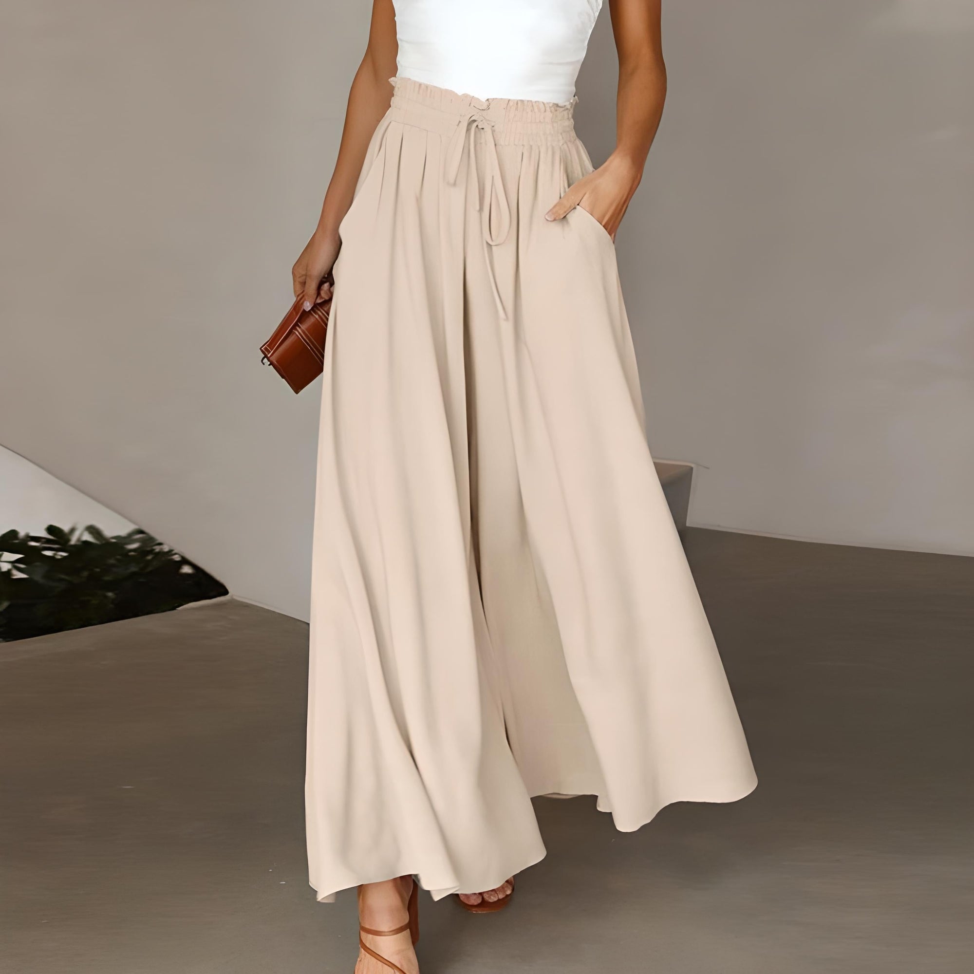 Weite Hose mit Hohem Bund für Eleganz 0