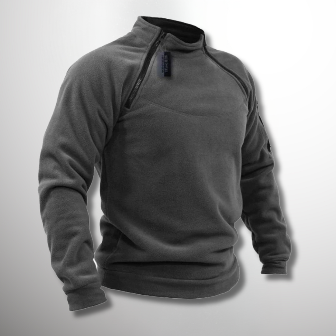 Windsichere Fleecejacke mit hohem Kragen 0