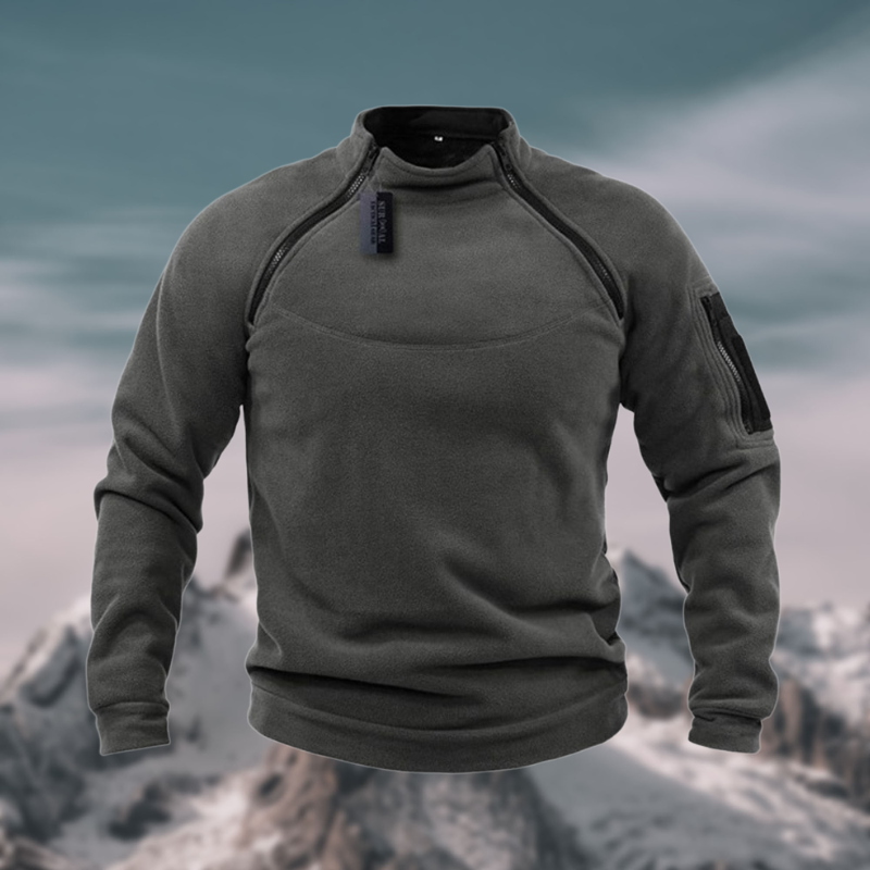 Windsichere Fleecejacke mit hohem Kragen 1