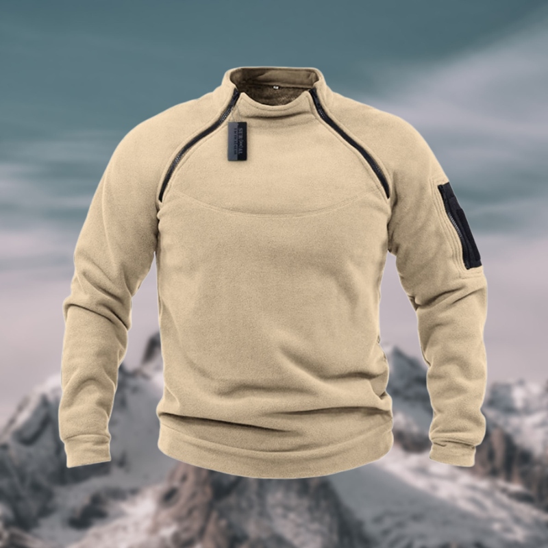 Windsichere Fleecejacke mit hohem Kragen 3