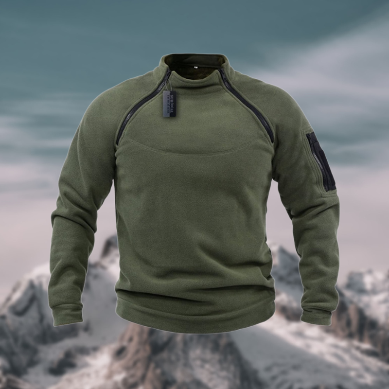 Windsichere Fleecejacke mit hohem Kragen 4