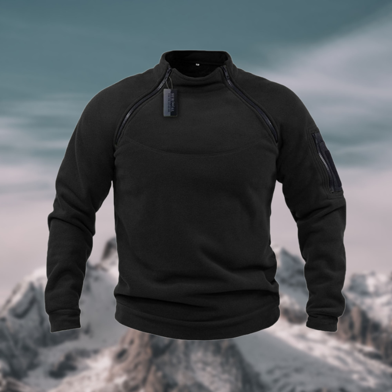 Windsichere Fleecejacke mit hohem Kragen 5