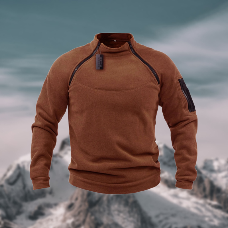 Windsichere Fleecejacke mit hohem Kragen 6