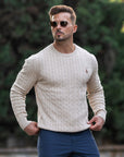 Zopfmuster Pullover für stilvolle Herren 0