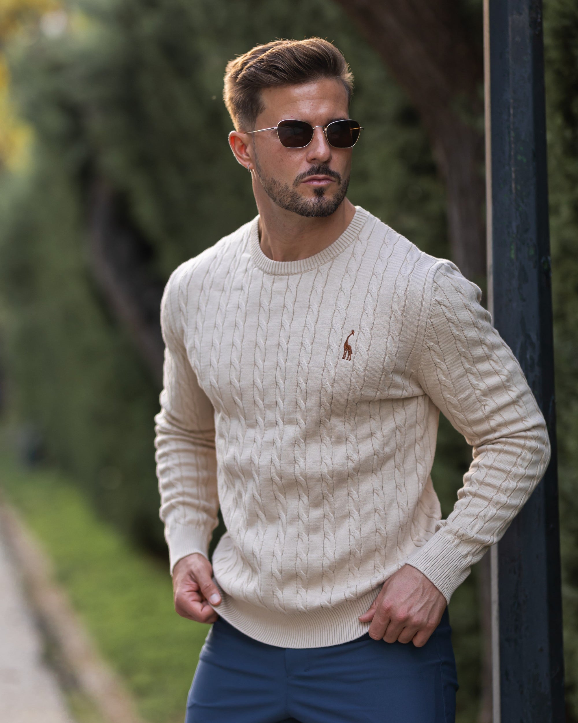 Zopfmuster Pullover für stilvolle Herren 2