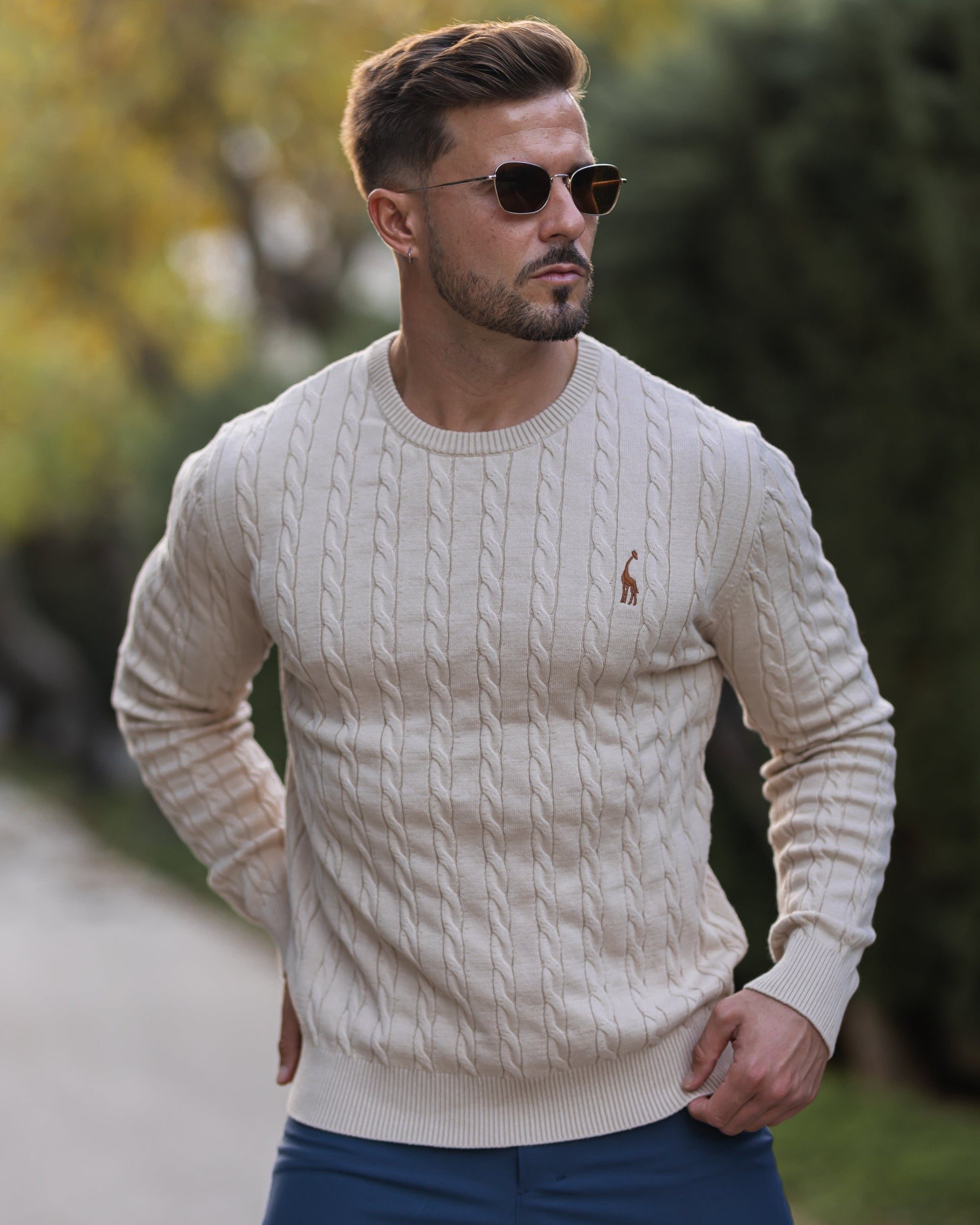Zopfmuster Pullover für stilvolle Herren 3