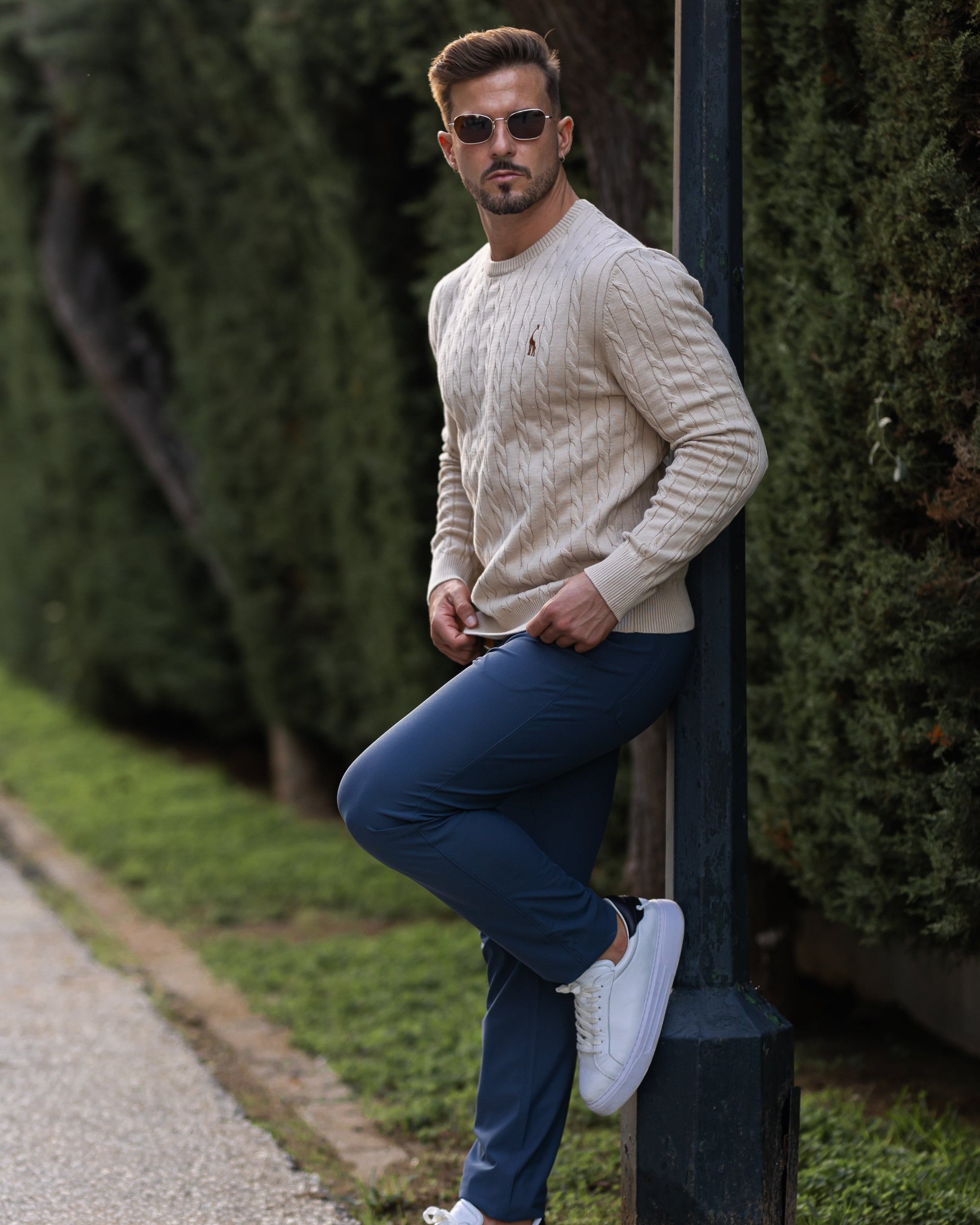 Zopfmuster Pullover für stilvolle Herren 4