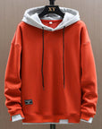 Zwei-Ton Kapuzenpulli im Oversized-Stil 0