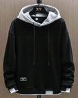 Zwei-Ton Kapuzenpulli im Oversized-Stil 1