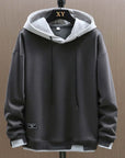 Zwei-Ton Kapuzenpulli im Oversized-Stil 2