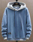 Zwei-Ton Kapuzenpulli im Oversized-Stil 3