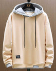 Zwei-Ton Kapuzenpulli im Oversized-Stil 4
