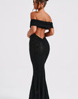 Elegantes Maxikleid aus Spitze mit Offenem Rücken und Bardot-Ausschnitt – Figurbetont und Fließend 9