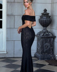 Elegantes Maxikleid aus Spitze mit Offenem Rücken und Bardot-Ausschnitt – Figurbetont und Fließend 15