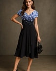 Elegantes Damen Chiffon Partykleid für Hochzeitsgast